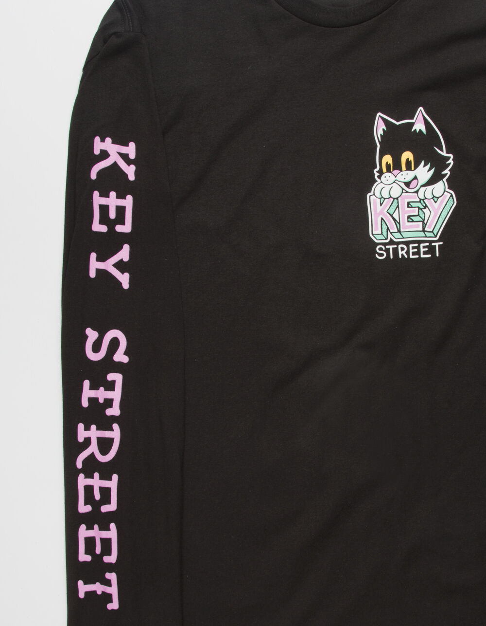 KEY STREET Kool Kat Mens TShirt BLACK Tillys