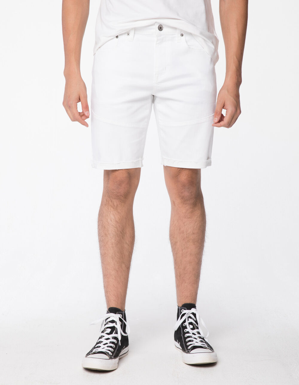 RSQ London Mens White Denim Shorts WHITE Tillys