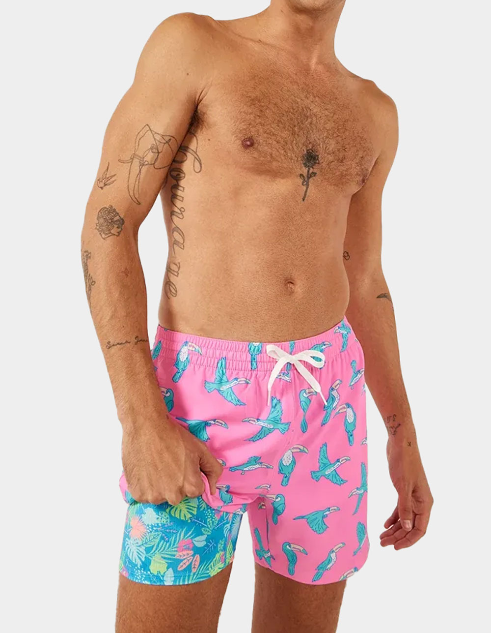 CHUBBIES Lined Classic Mens 5.5'' Volley Shorts - PINK