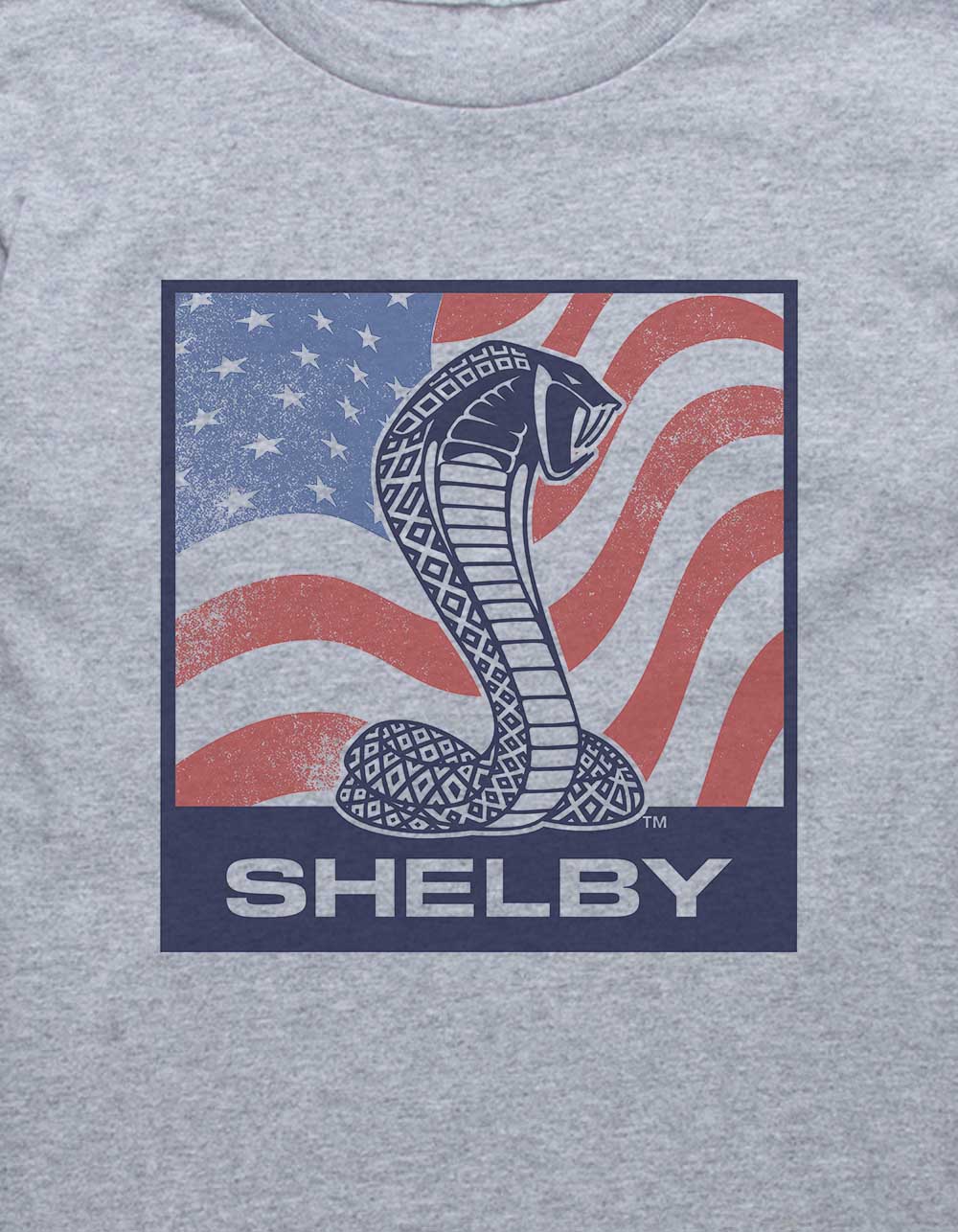 SHELBY COBRA Americana Unisex Kids Tee - HEATHER GRAY
