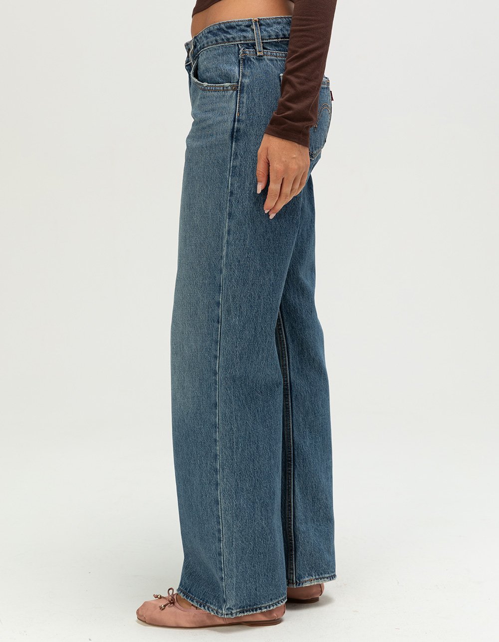 LEVI'S Premium Low Loose Womens Jeans - Rescued City MEDIUM WASH