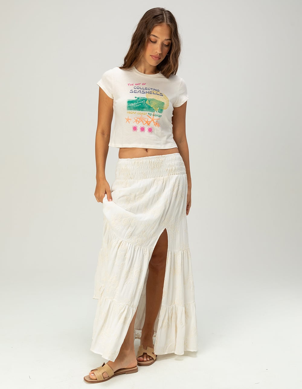 BILLABONG Coastal Adventures Womens Baby Tee - OFF WHITE