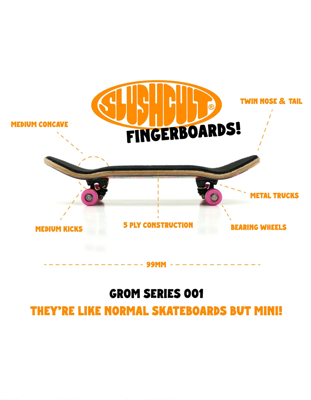 SLUSHCULT "Grom" Series 001 Fingerboard MULTI Tillys