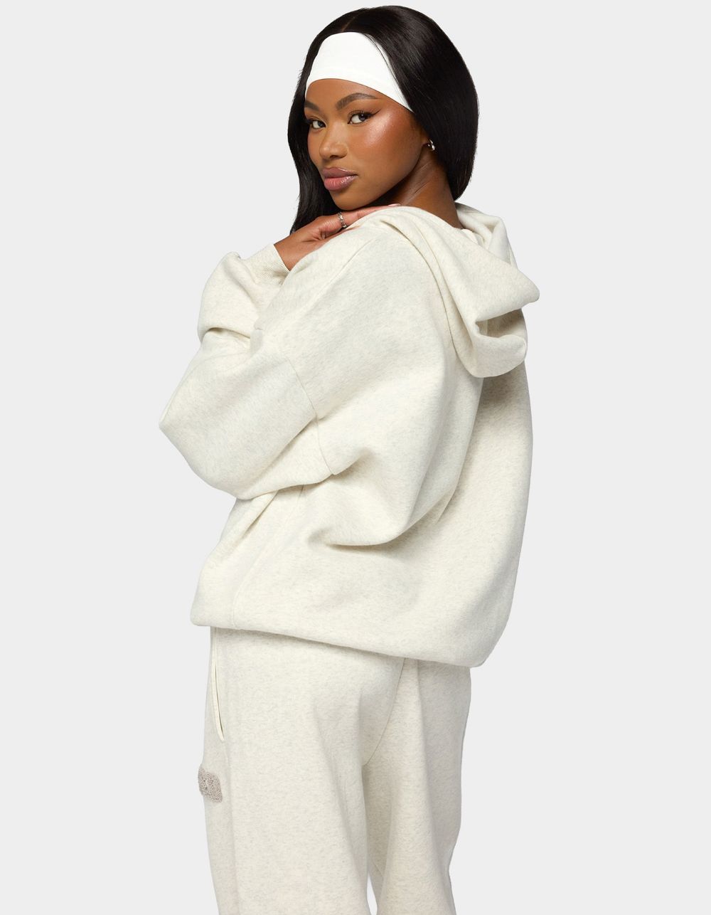 Edikted To You Oversized Hoodie - LIGHT GRAY