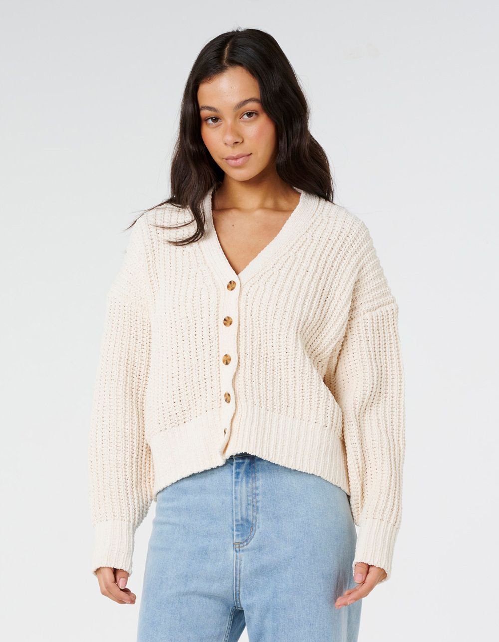 RIP CURL Neon Isles Womens Cardigan - OFF WHITE