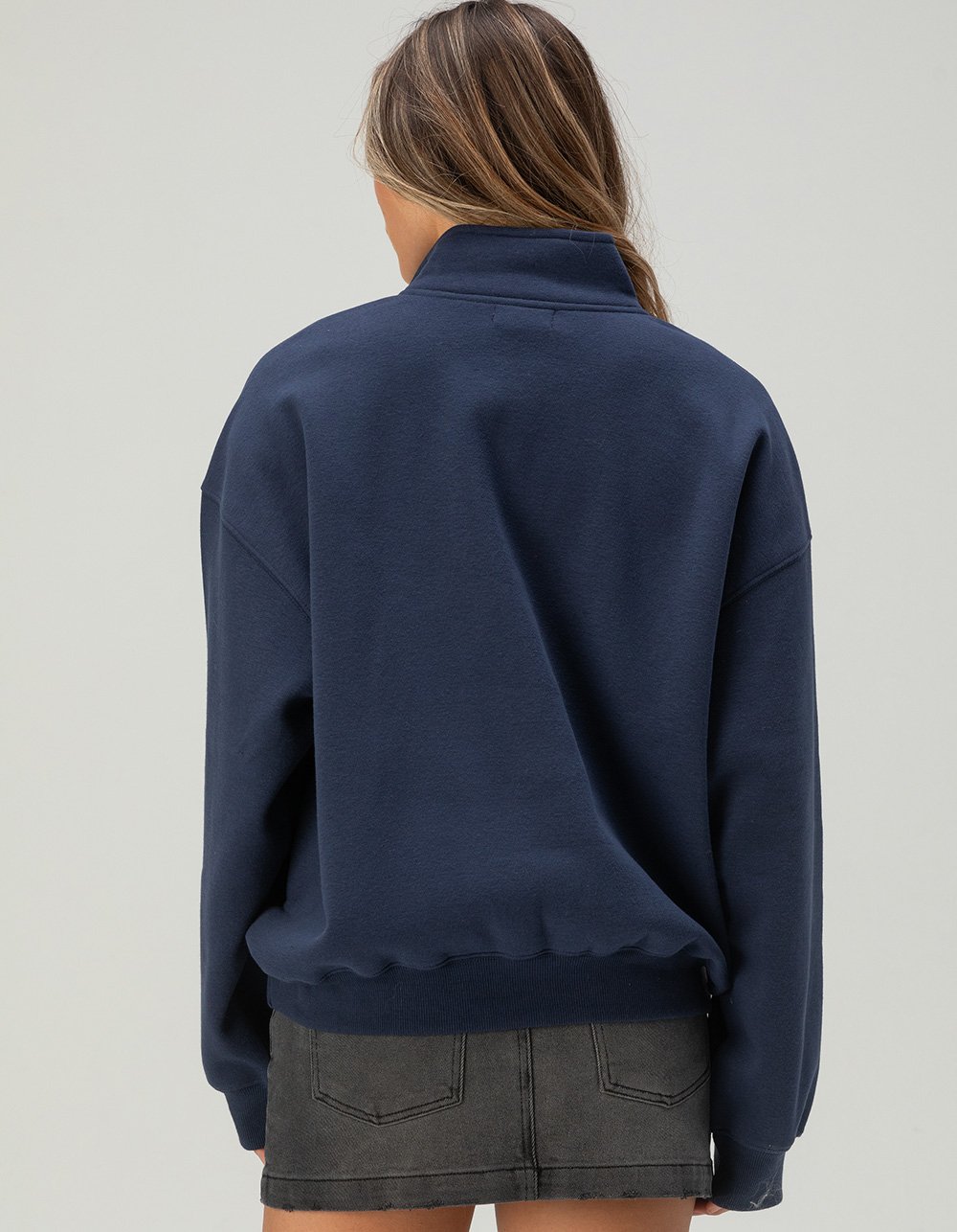 TILLYS Half-Zip Womens Sweatshirt - NAVY