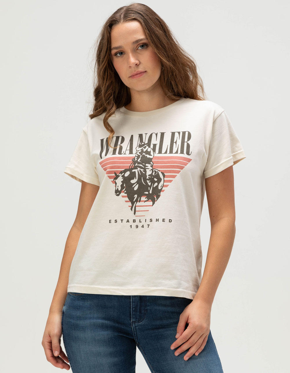 WRANGLER Cowboy Womens Tee - WHITE