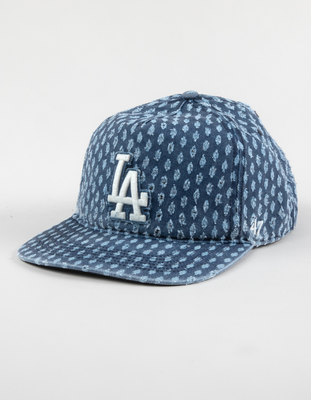 47 BRAND Los Angeles Dodgers Worn In '47 Hitch Strapback Hat - DENIM