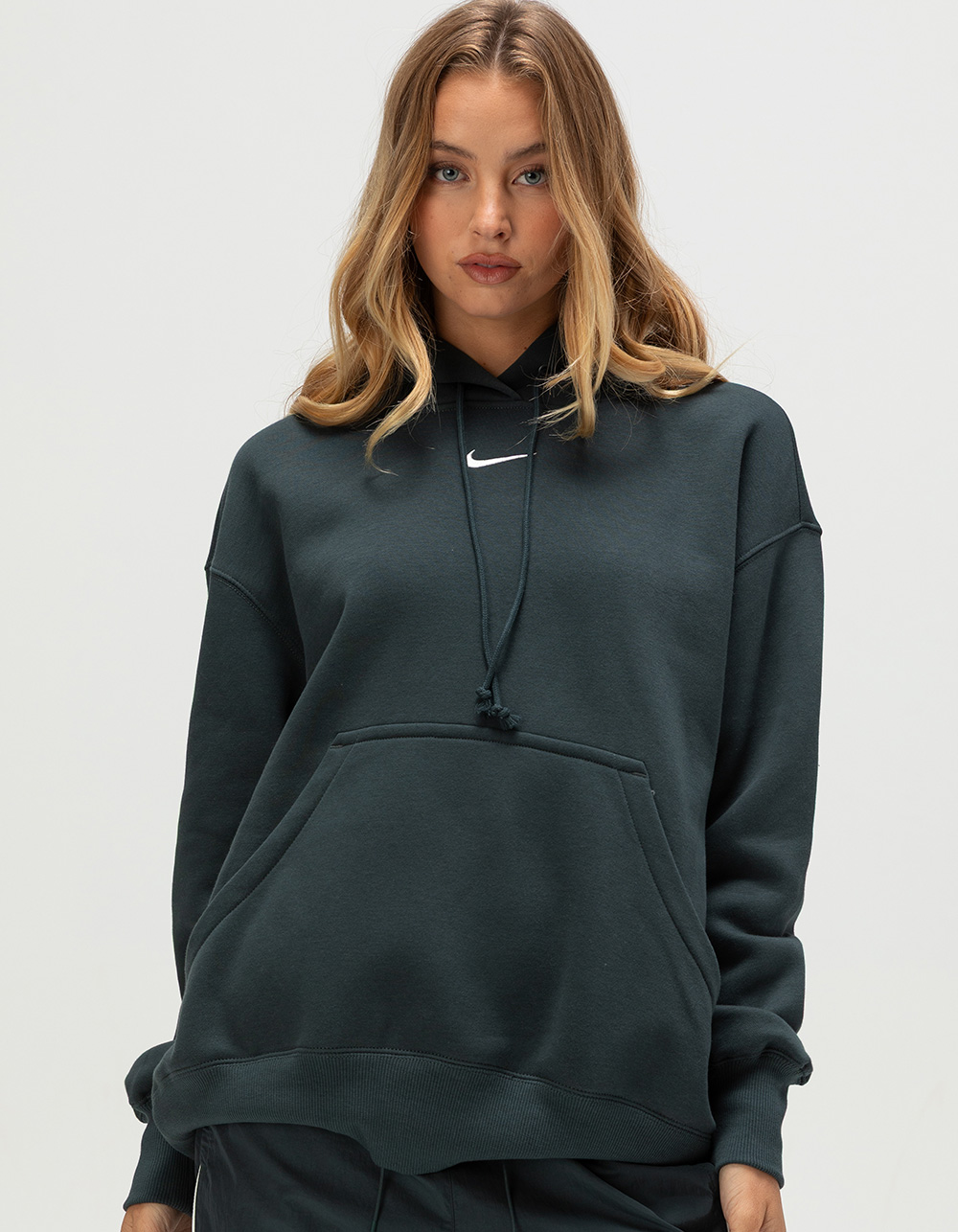 NIKE Sportswear Phoenix Fleece Womens Oversized Hoodie - DK GREEN