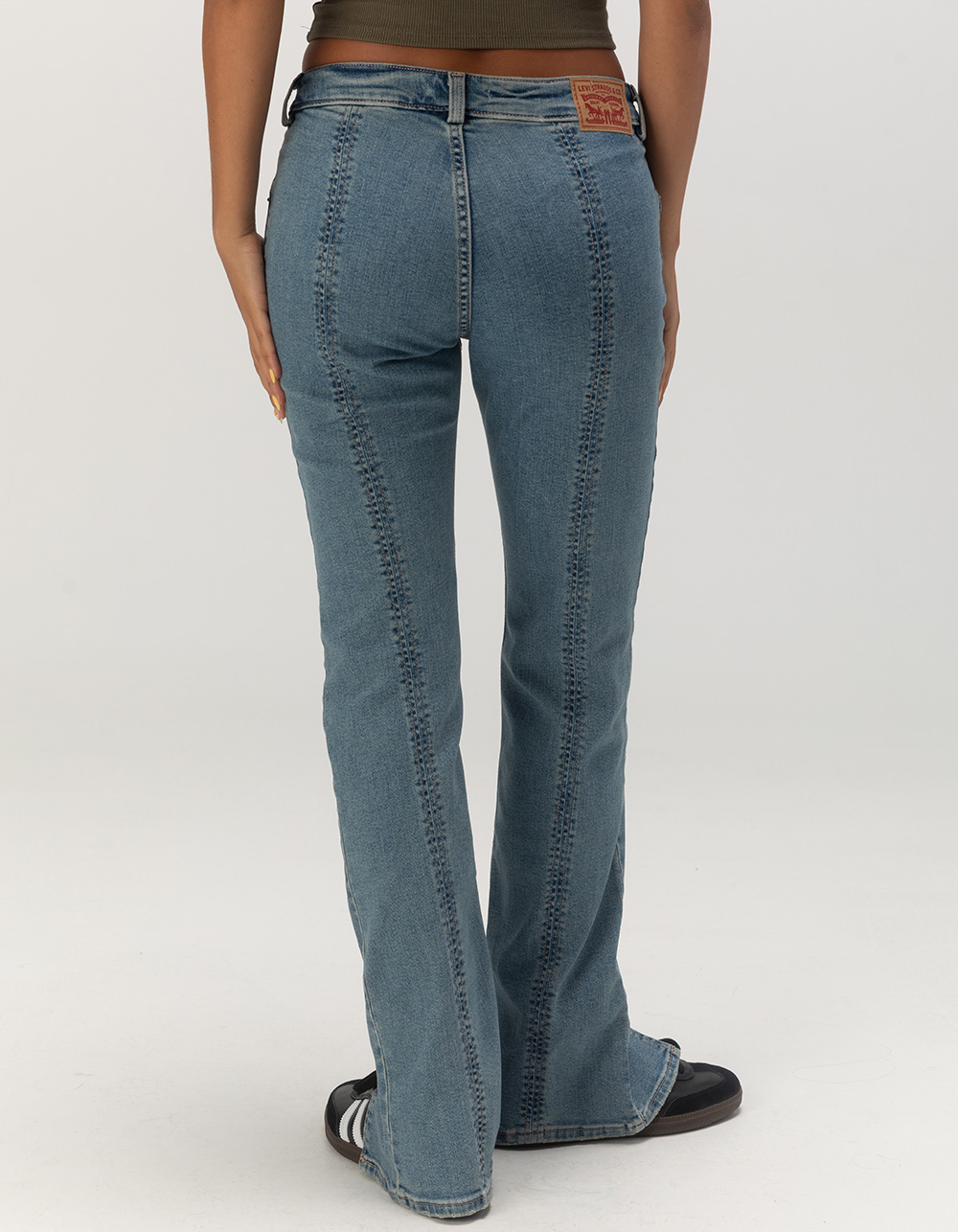 LEVI'S Seamed Superlow Bootcut Womens Jeans The Small Idea DARK