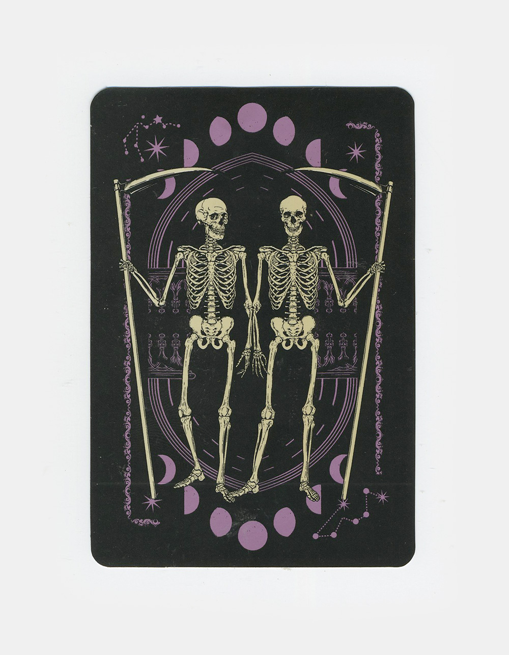 Skeleton Tarot Moons Sticker - BLACK COMBO