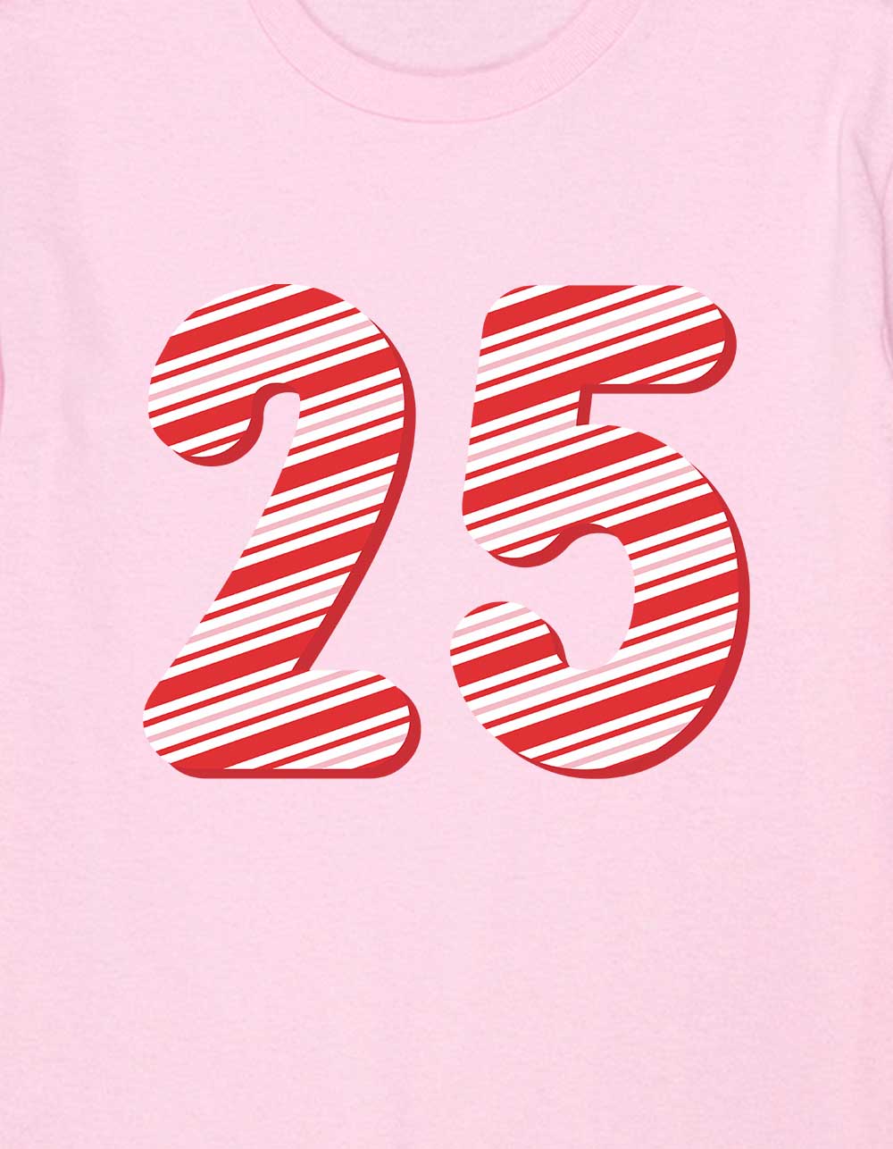 CANDY CANE 25 Stripes Unisex Kids Tee - LIGHT PINK