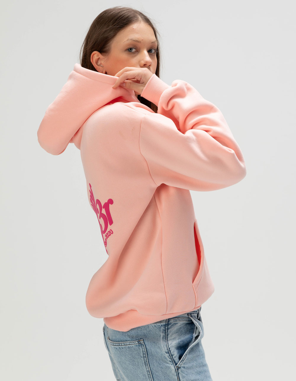 HAPPY CAMP3R Puff Series Womens Hoodie - PINK