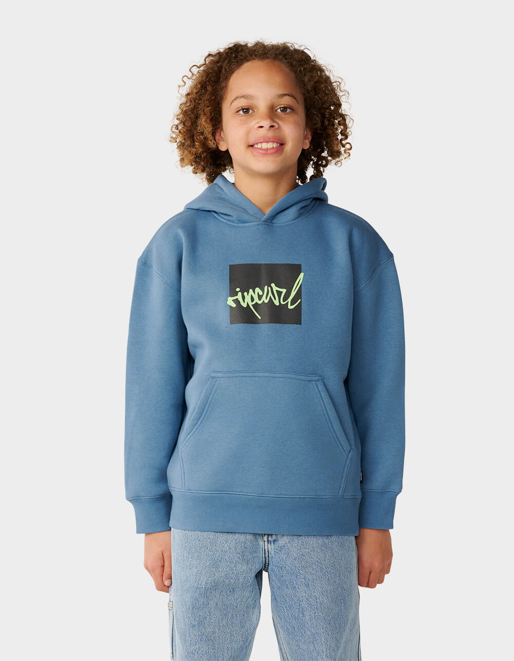 Rip CURL Script Icon Boys Hoodie - DARK BLUE