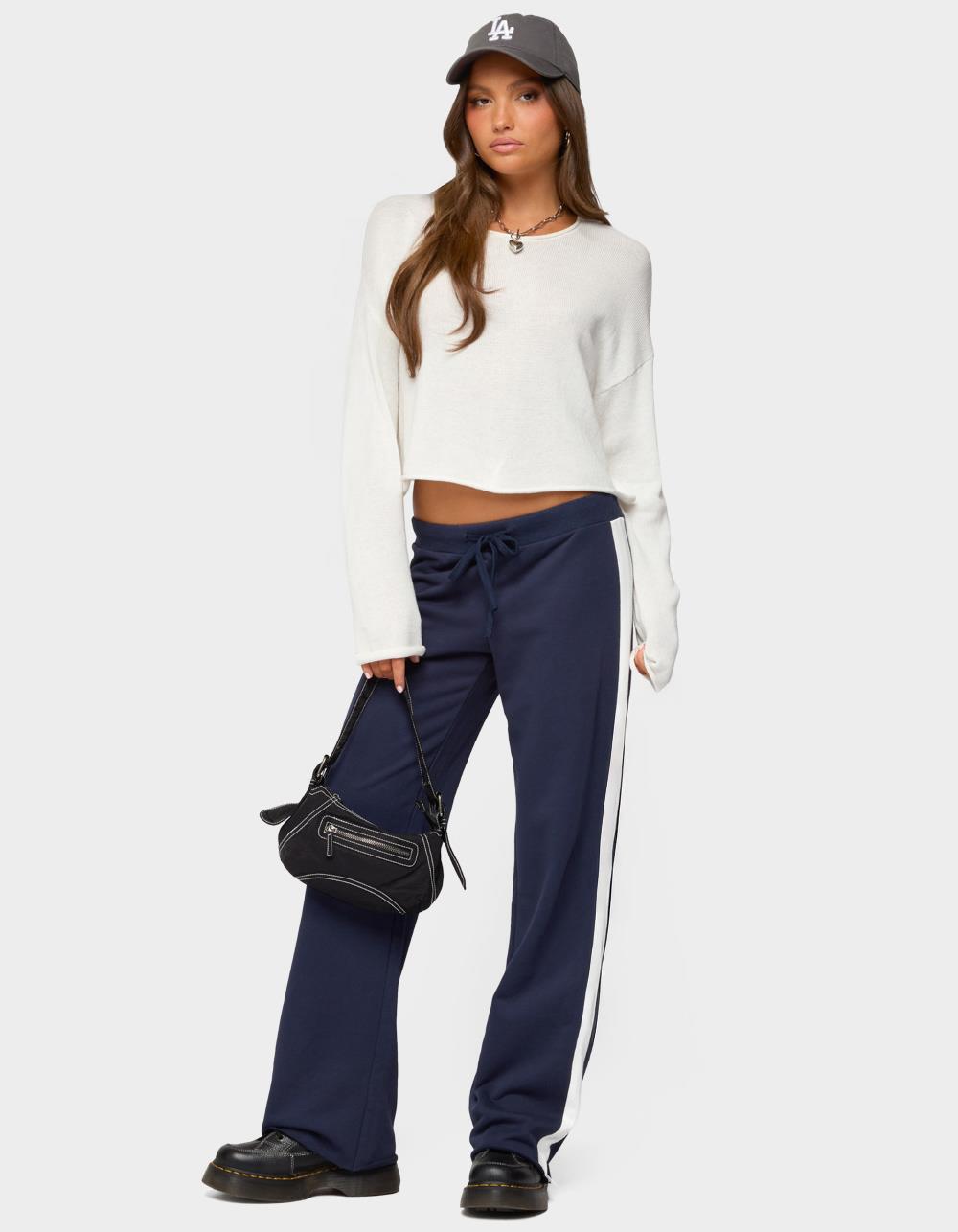 EDIKTED Leta Knit Long Sleeve Top - WHITE