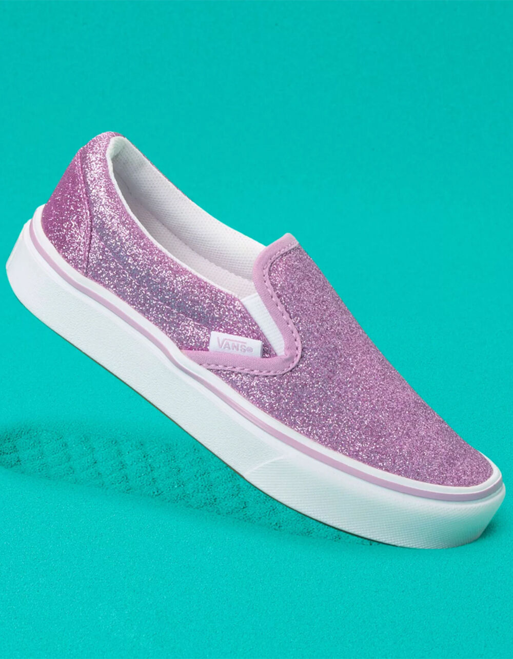 VANS Glitter Comfycush SlipOn Juniors Shoes LILAC Tillys