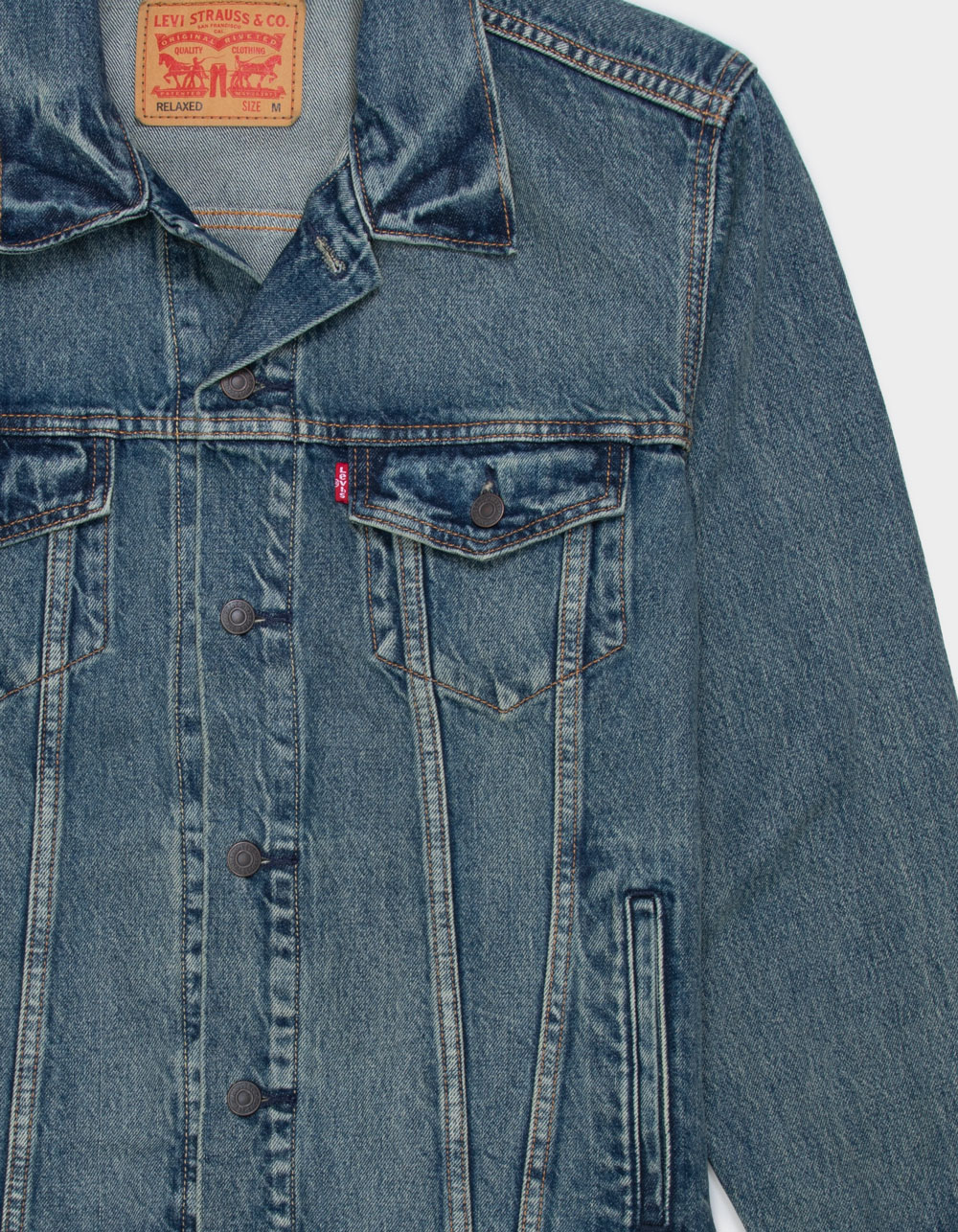 LEVI'S Relaxed Fit Mens Trucker Jacket - Time Well Spent TINTED DENIM
