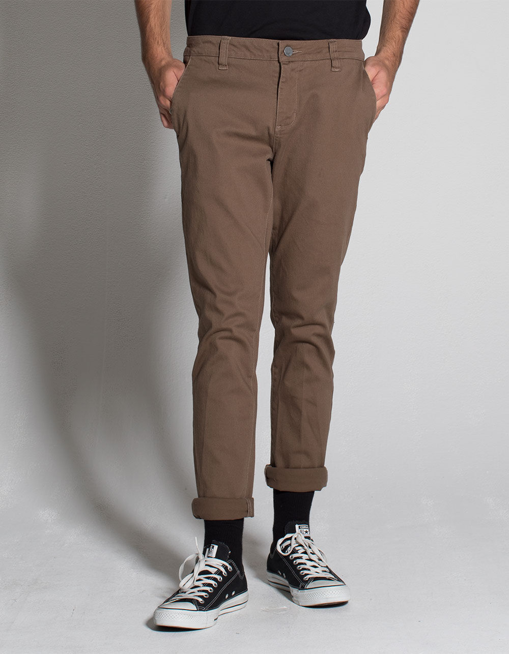 RSQ London Mens Skinny Stretch Chino Pants image number 0