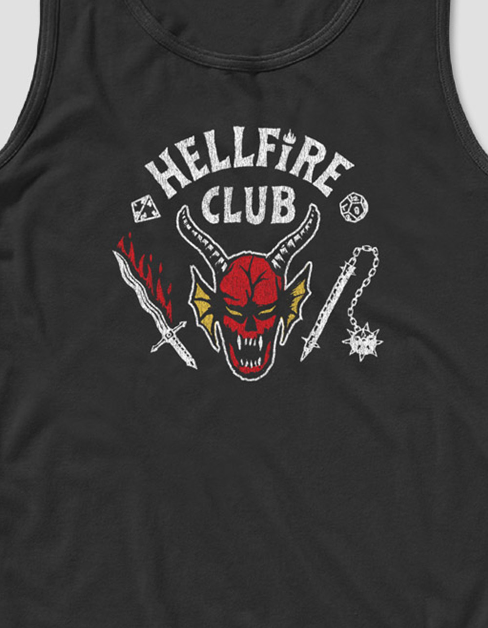 STRANGER THINGS Hellfire Club Unisex Tank Top - BLACK