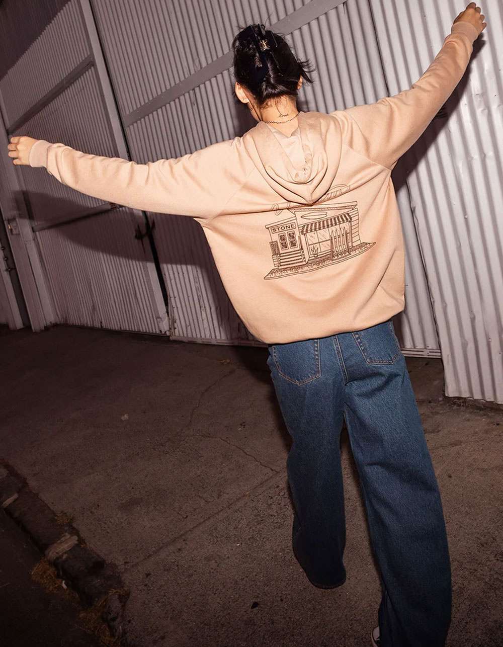 VOLCOM Truly Stoked Womens Oversized Hoodie - SAND