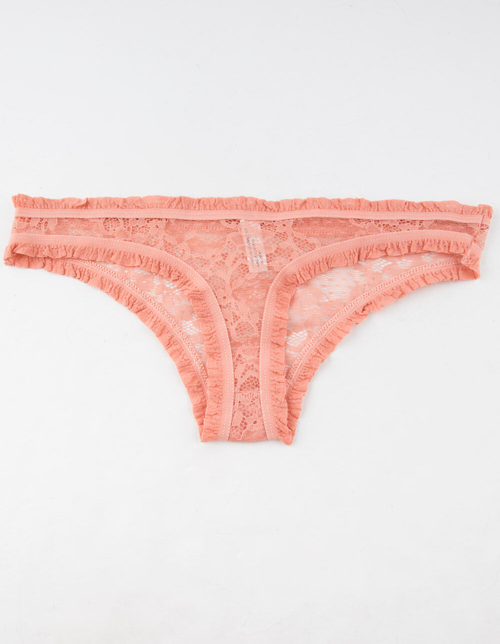 FULL TILT Essential Lace Coral Thong - CORAL | Tillys