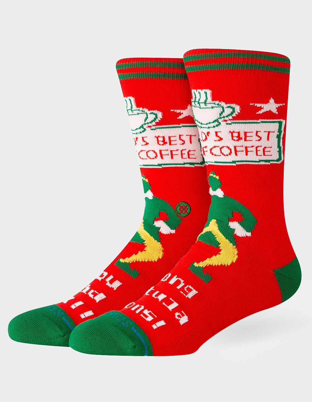 STANCE x Elf World's Best Mens Crew Socks - RED COMBO