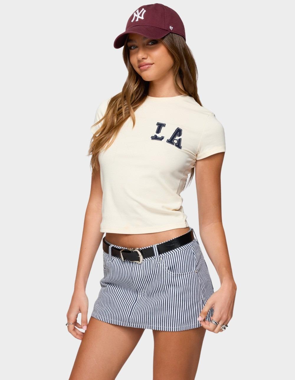 EDIKTED Cali Babe Tee - BEIGE