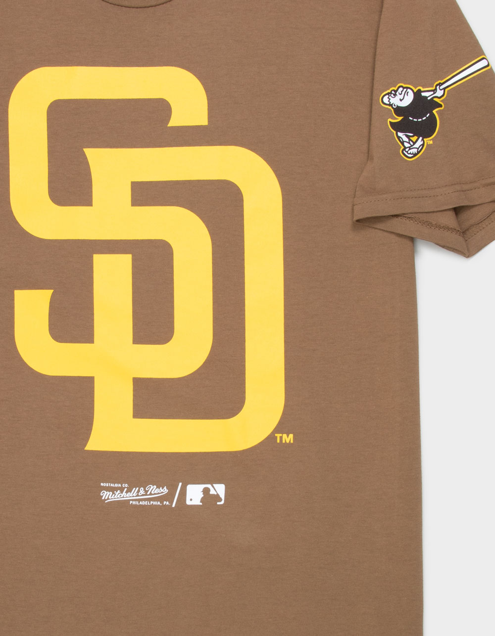 MITCHELL & NESS San Diego Padres Basic Mens Tee - BROWN