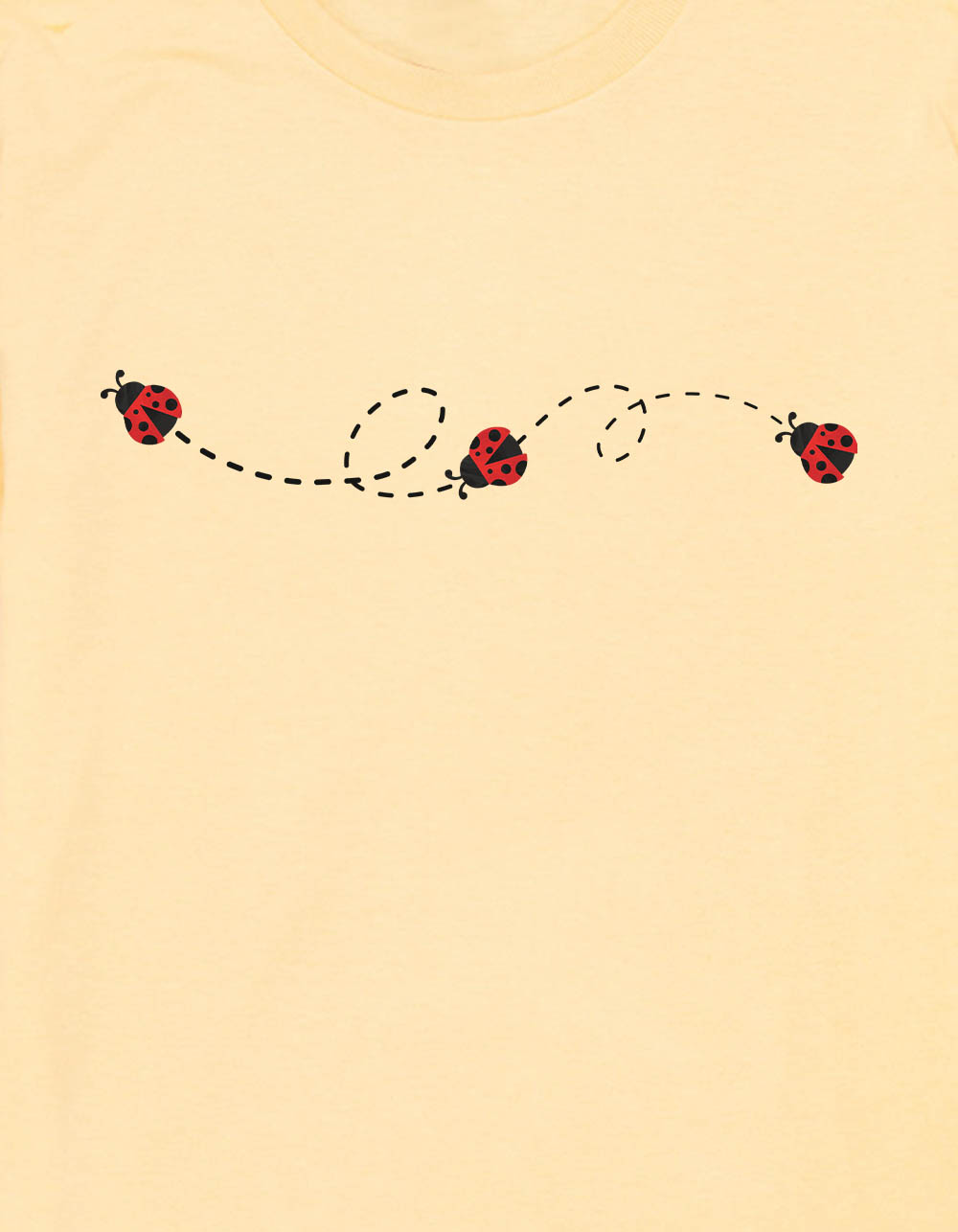 LADYBUG Trio Trail Unisex Kids Tee - LT YELLOW
