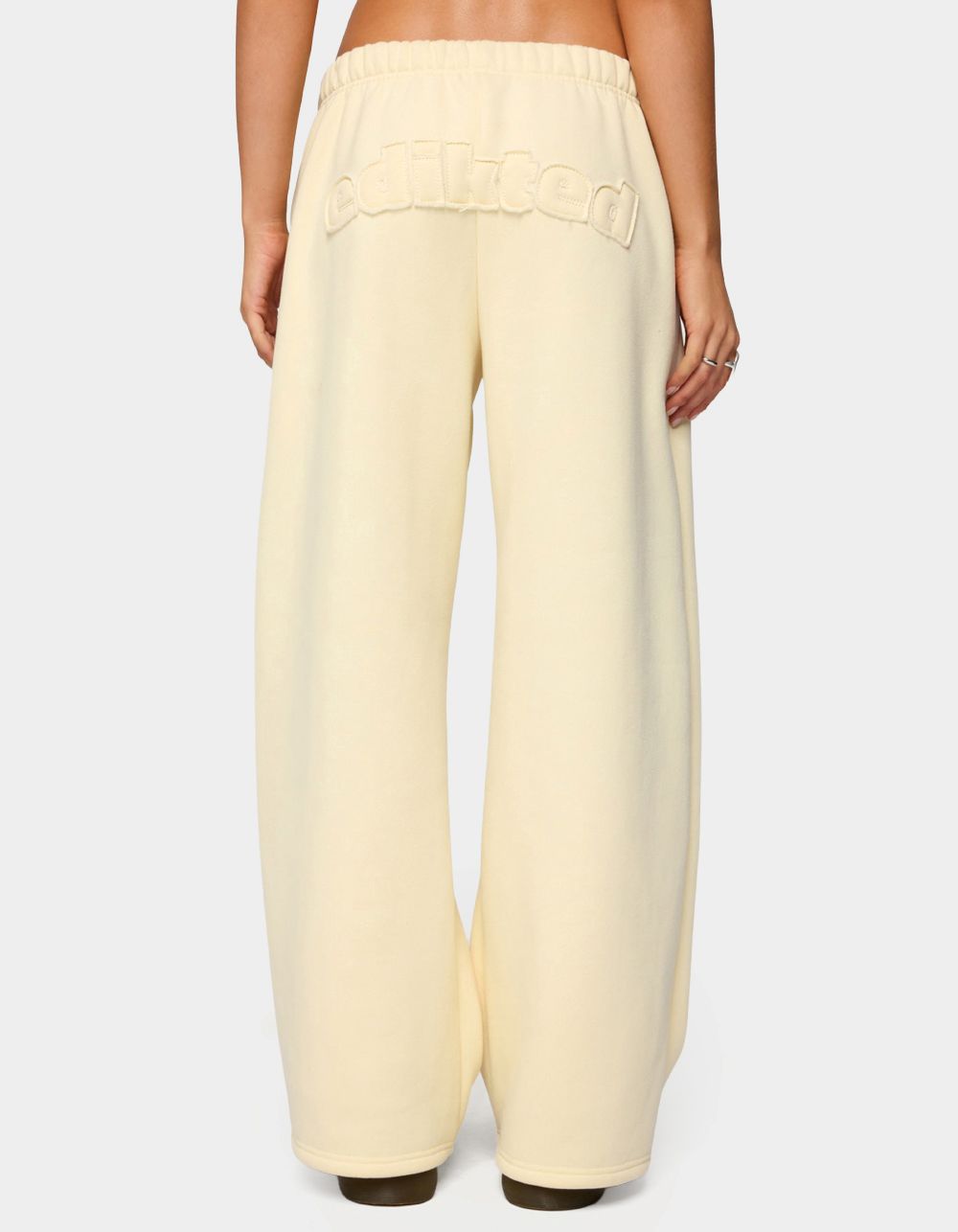 Edikted Jaylie Wide Leg Sweatpants - LT YELLOW