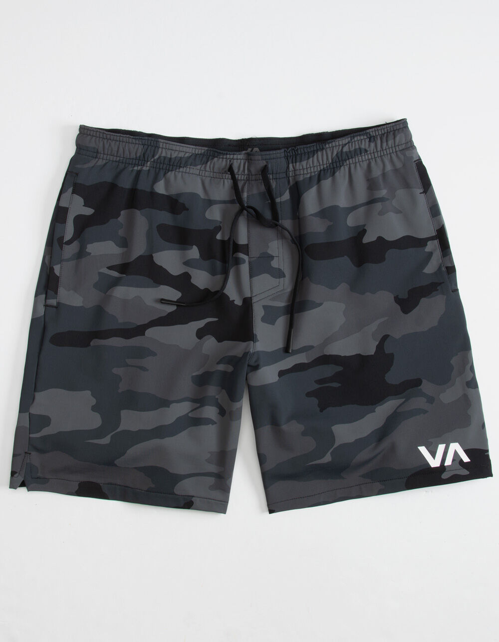RVCA Trainer Mens Camo Black Sport Shorts CAMO BLACK Tillys