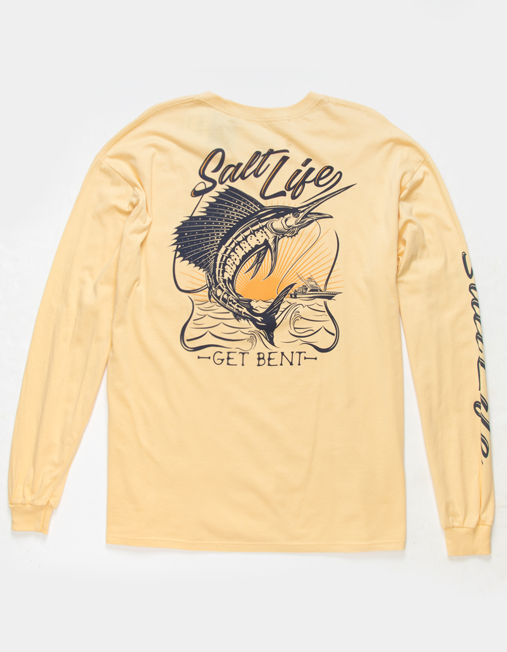SALT LIFE Golden Hour Mens Pocket Tee PALE YELLOW Tillys
