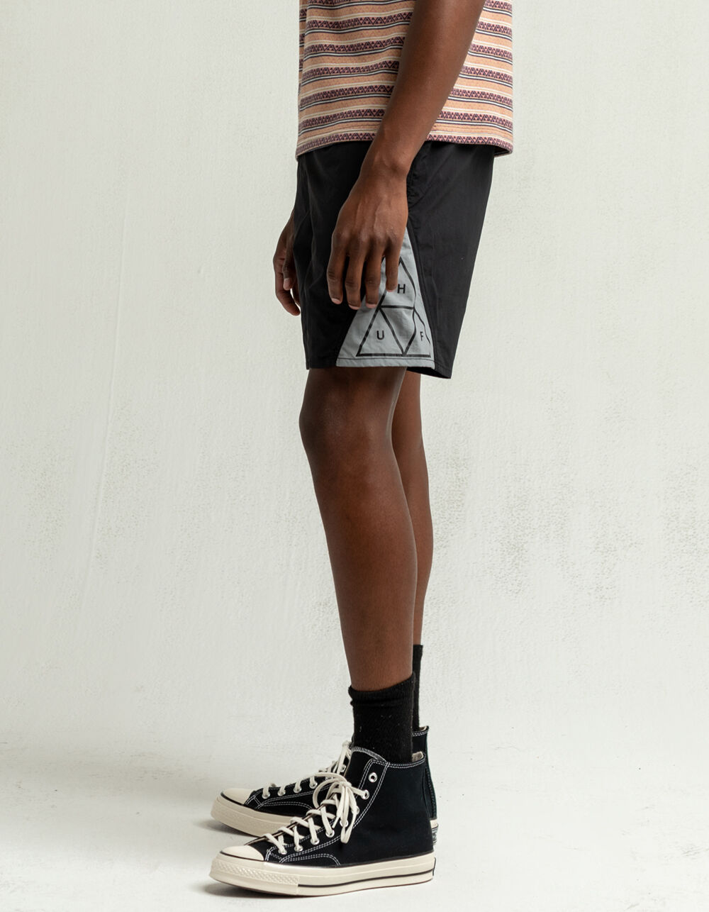 HUF Triple Triangle Mens Black Hybrid Shorts BLACK Tillys