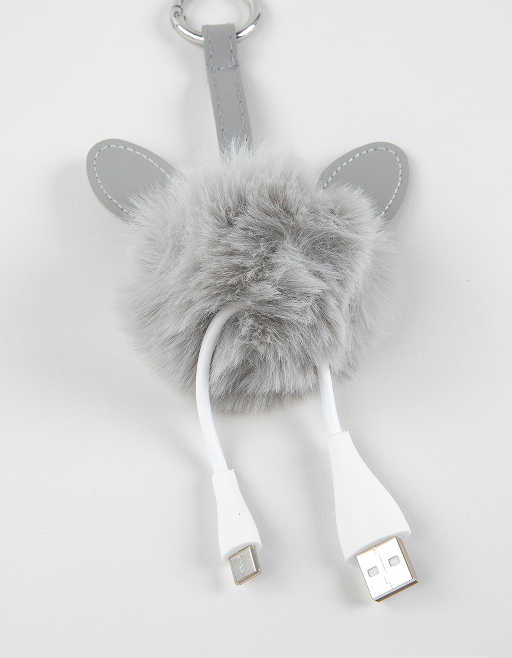 Plush Keychain USB-A to USB-C Phone Charger