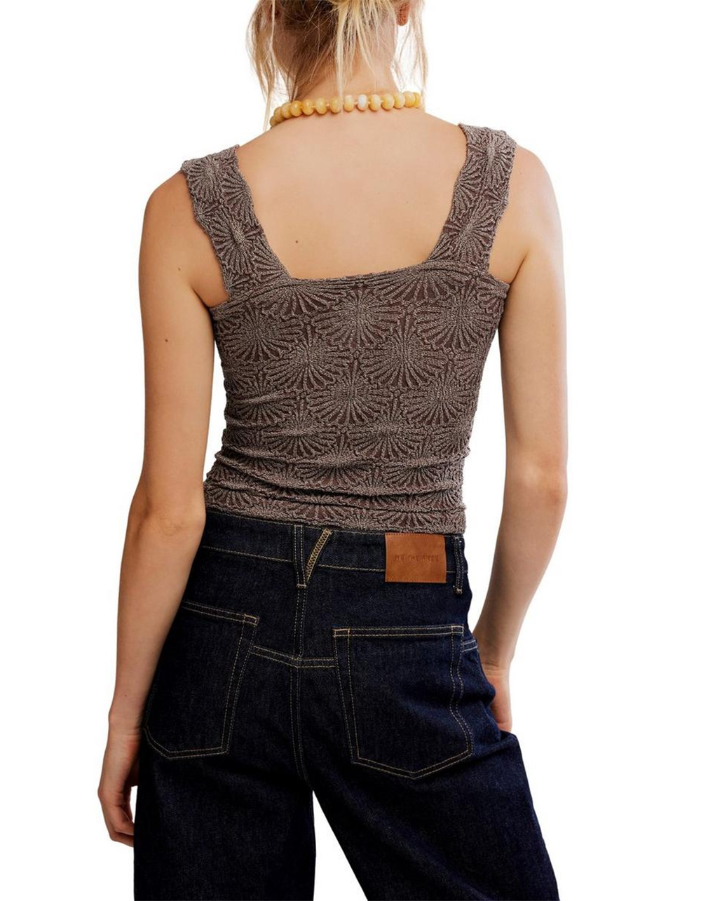 FREE PEOPLE Seamless Love Letter Womens Cami - CHOCOLATE