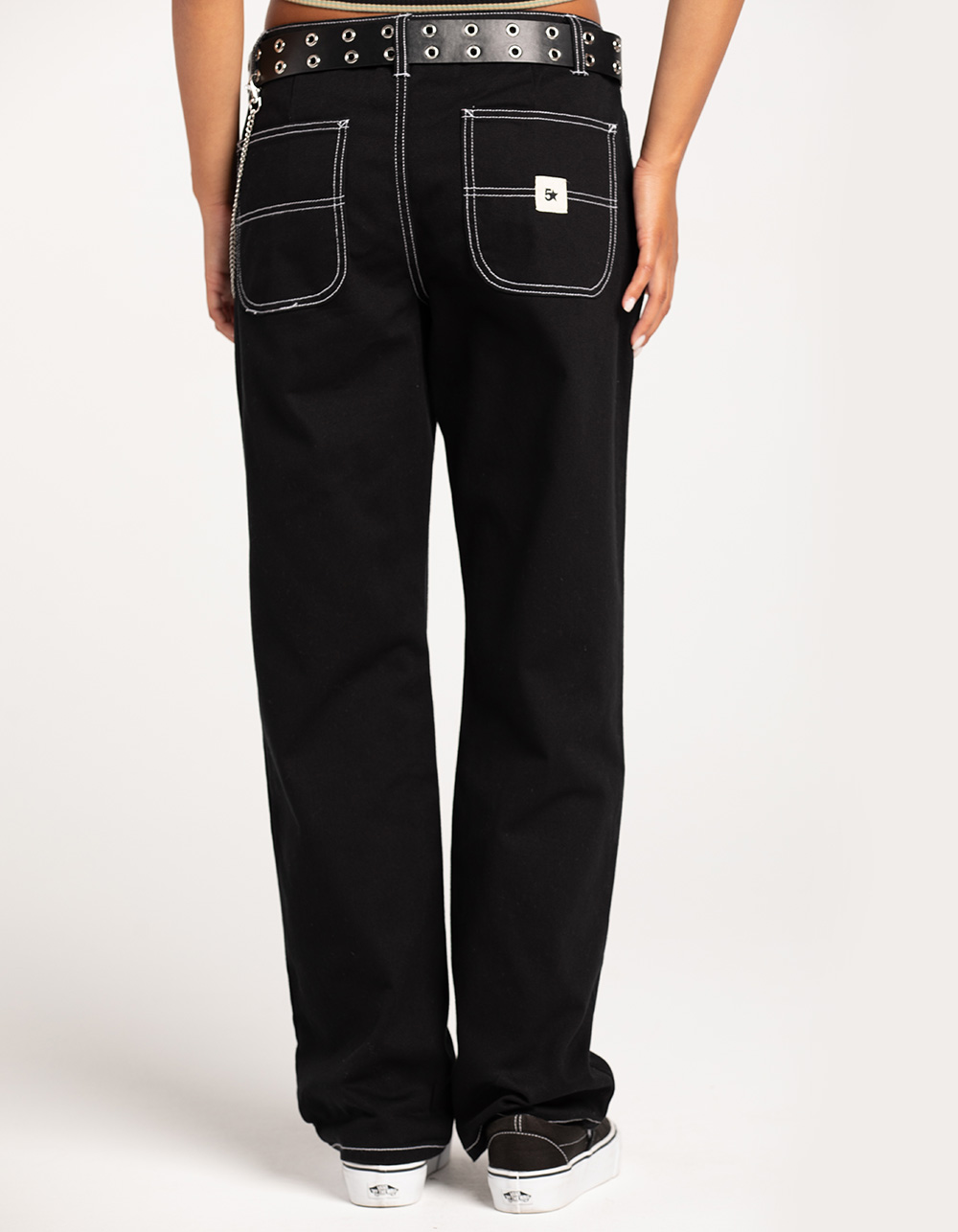 FIVESTAR GENERAL CO. Belted Service Womens Pants - BLACK