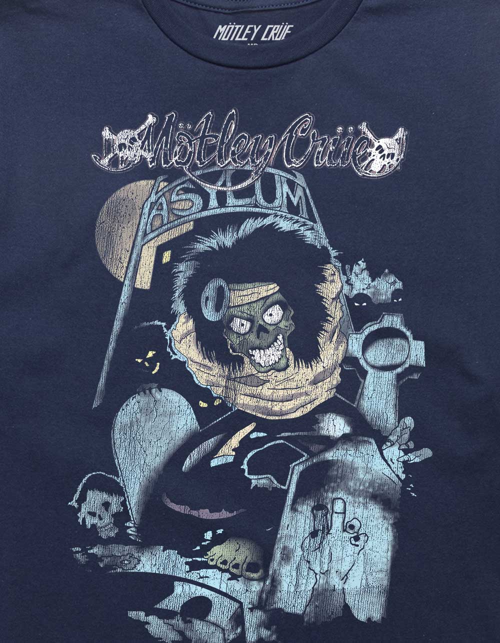 MOTLEY CRUE Asylum Unisex Tee - NAVY