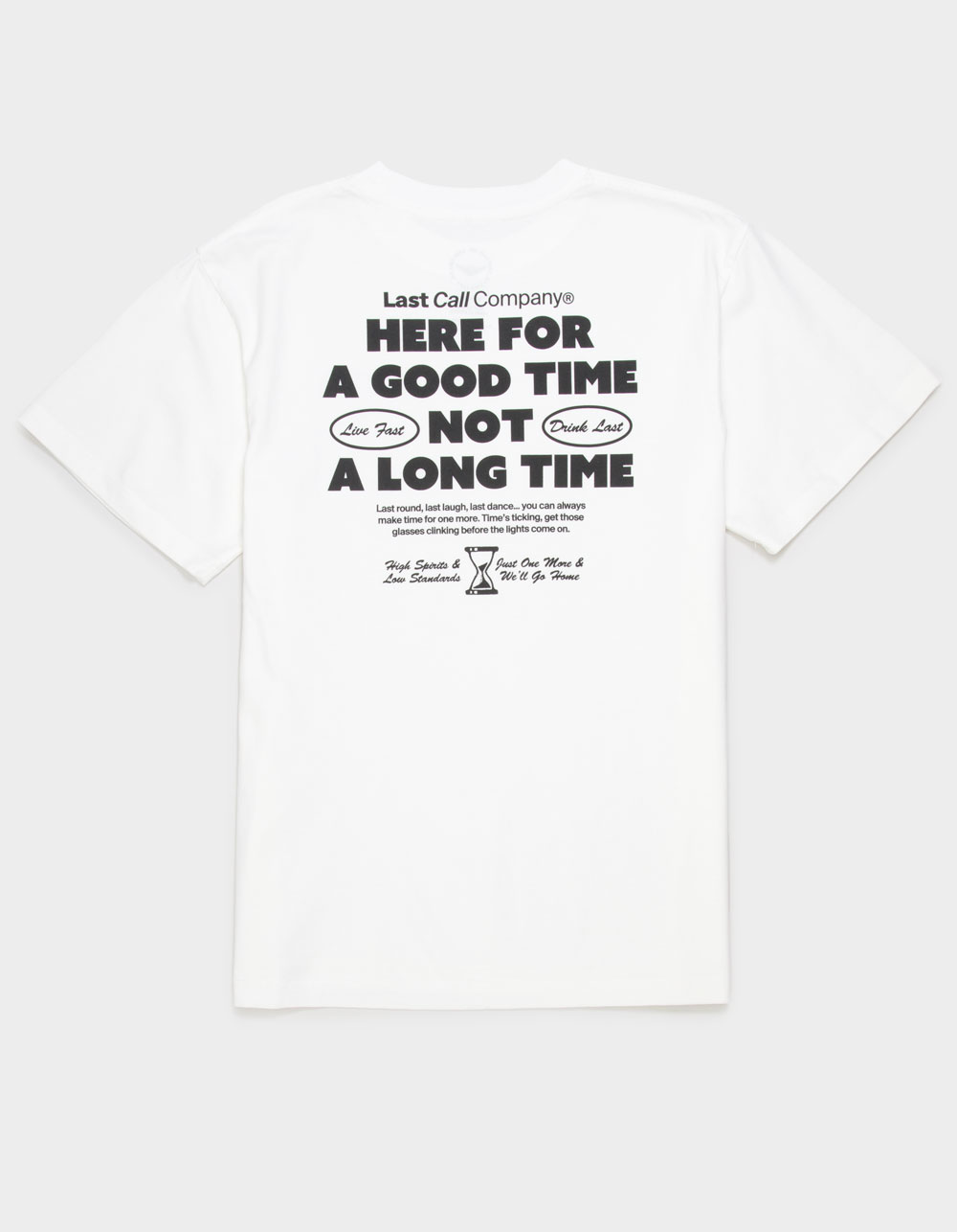 LAST CALL CO. Long Time Mens Tee - WHITE