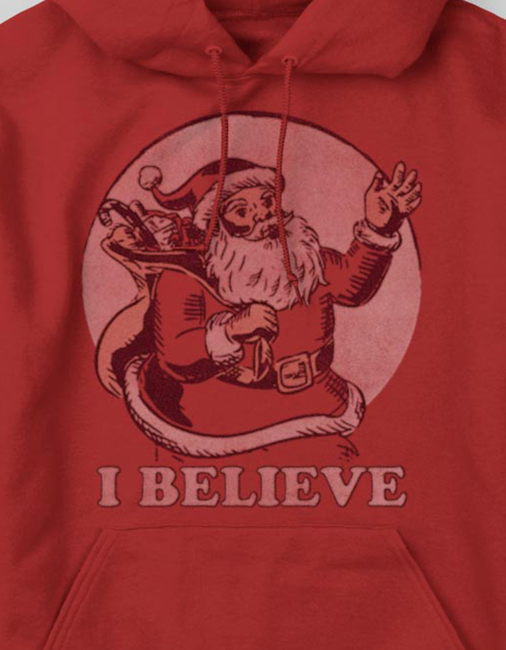 HOLIDAY Believe Santa Unisex Christmas Hoodie - RED