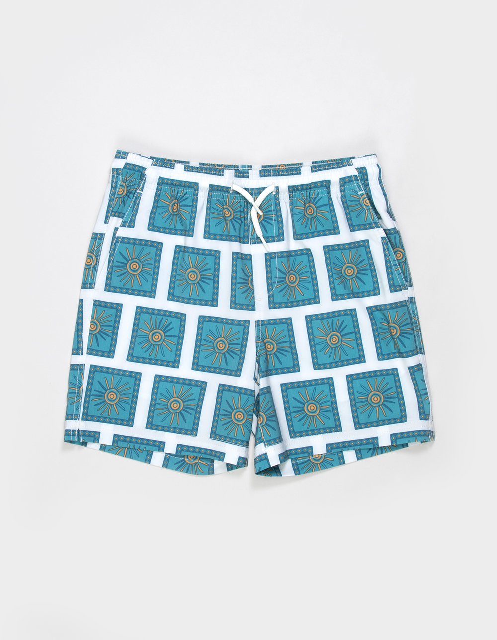 RSQ Boys Sun Block Swim Trunks - TEAL BLUE
