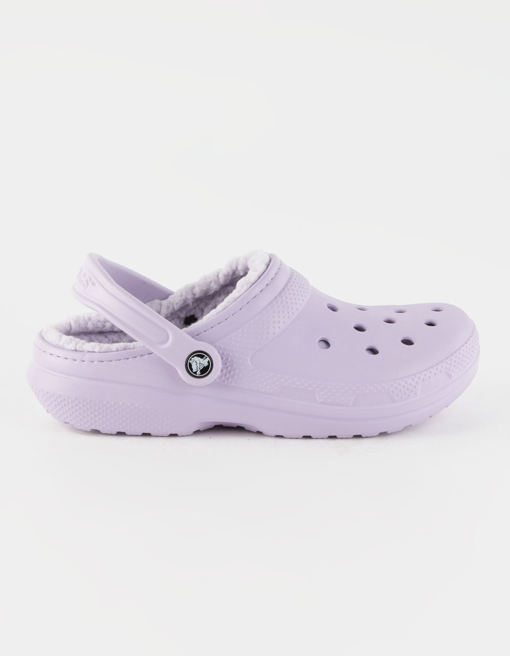 fuzzy purple crocs
