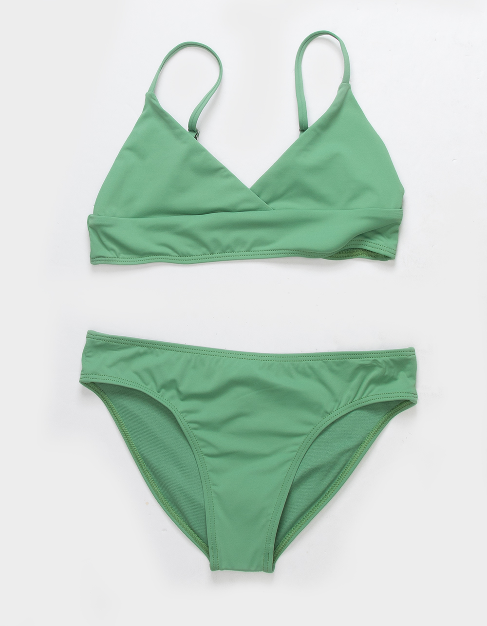 FULL TILT Longline Triangle Girls Bikini Set - GRASS | Tillys