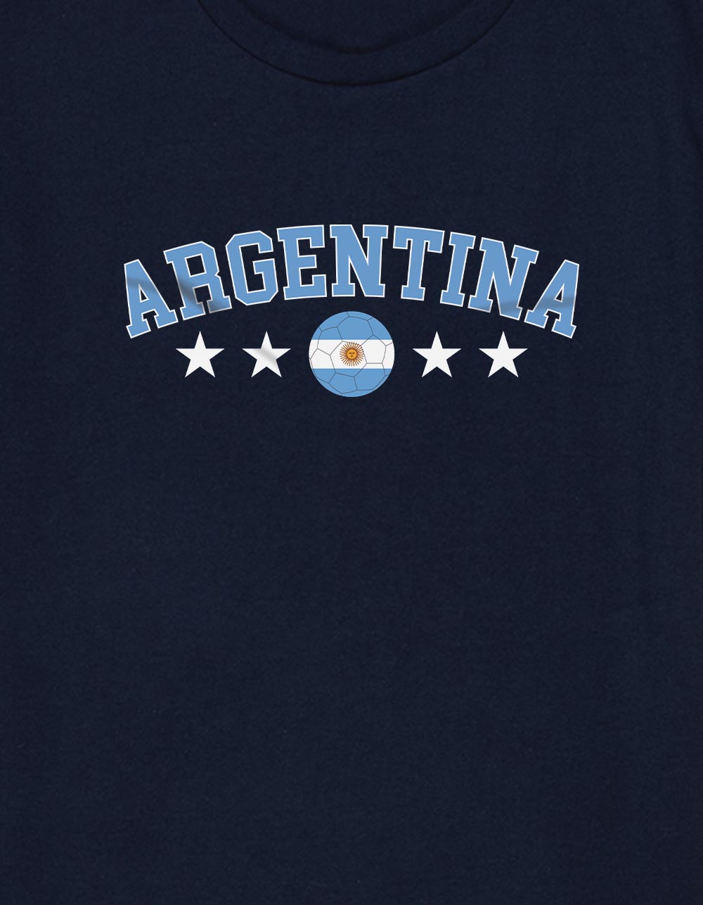 ARGENTINA Flag Soccer Unisex Kids Tee - NAVY
