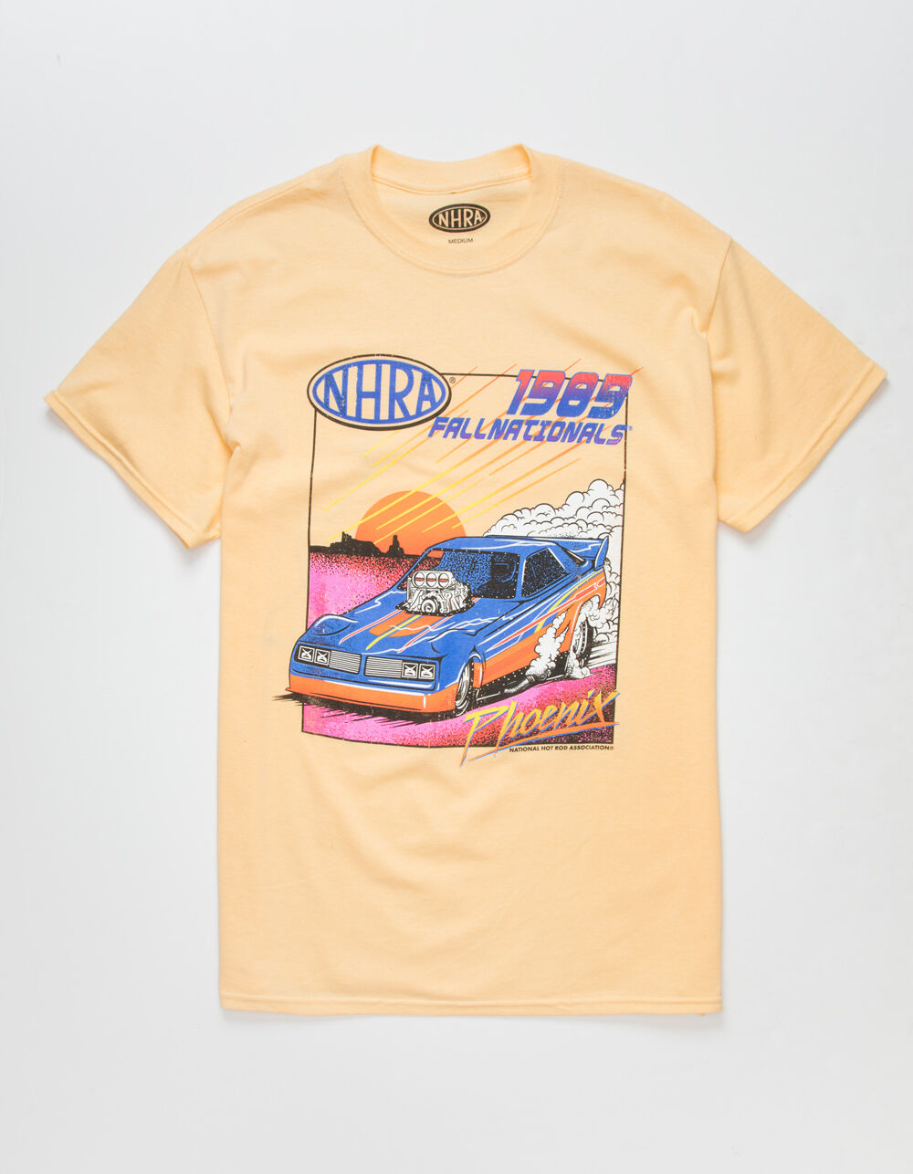 NHRA Phoenix 1989 Mens T-Shirt - PALE YELLOW | Tillys