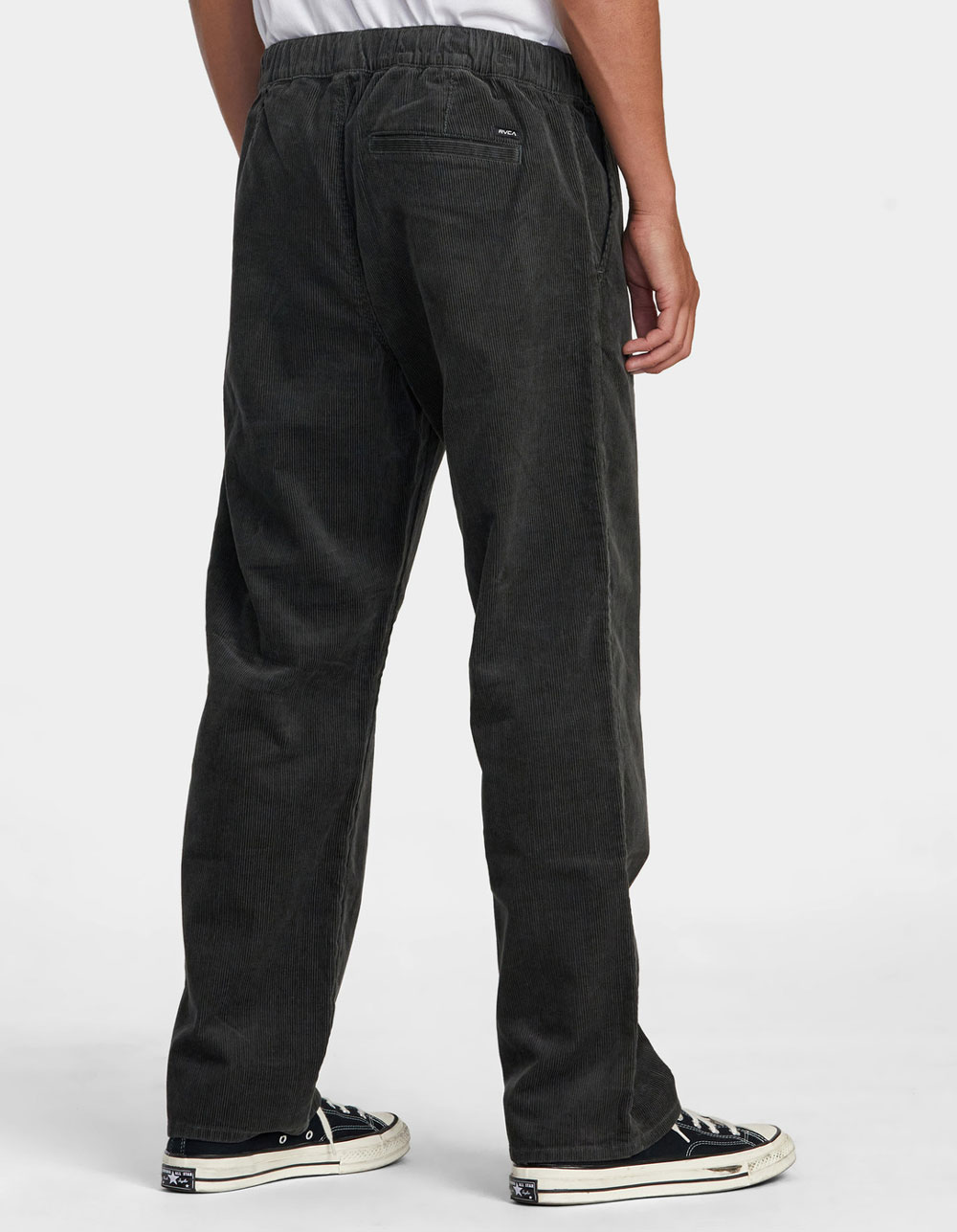 RVCA Americana Mens Elastic Waist Corduroy Pants BLACK Tillys