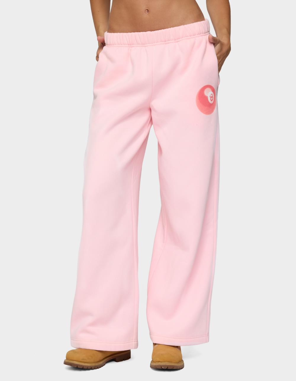 EDIKTED Lucky 8 Sweatpants - LIGHT PINK