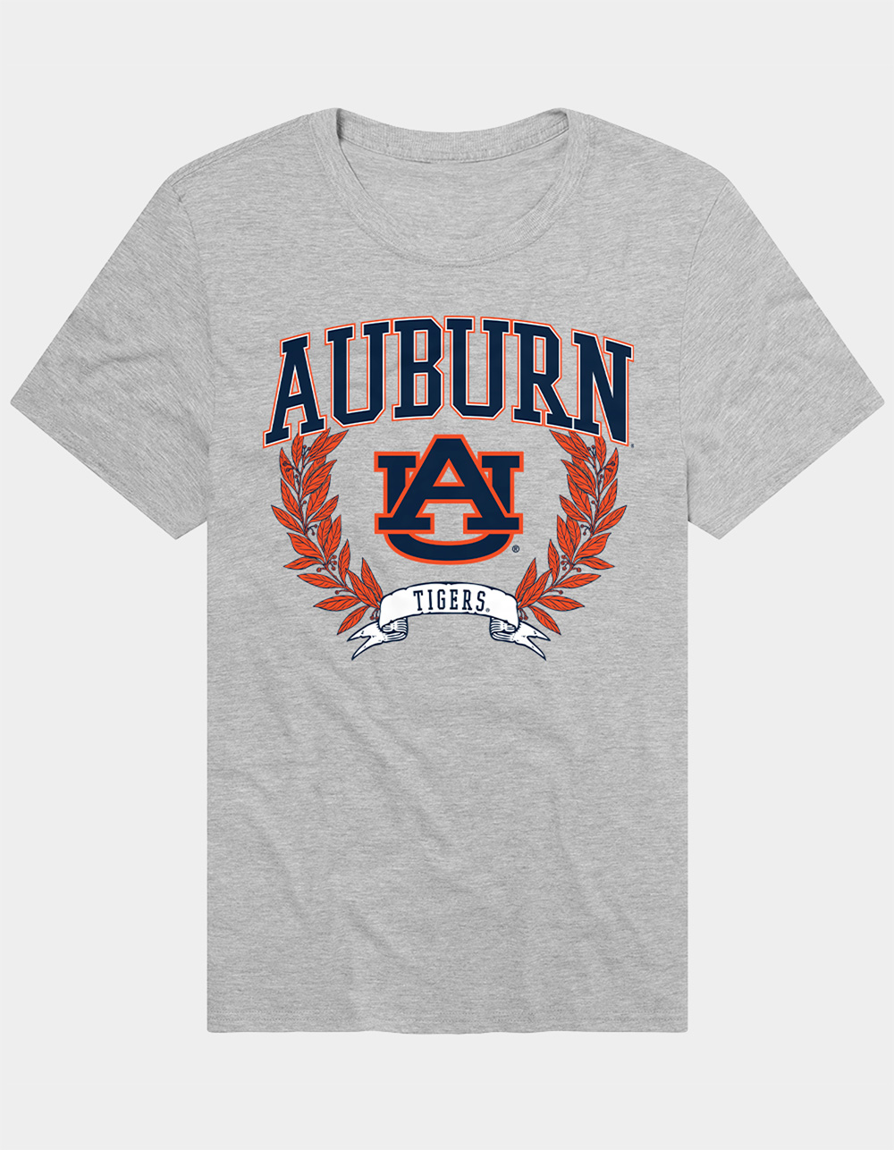 AUBURN UNIVERSITY Laurels Dark Mens Tee - HEATHER GRAY