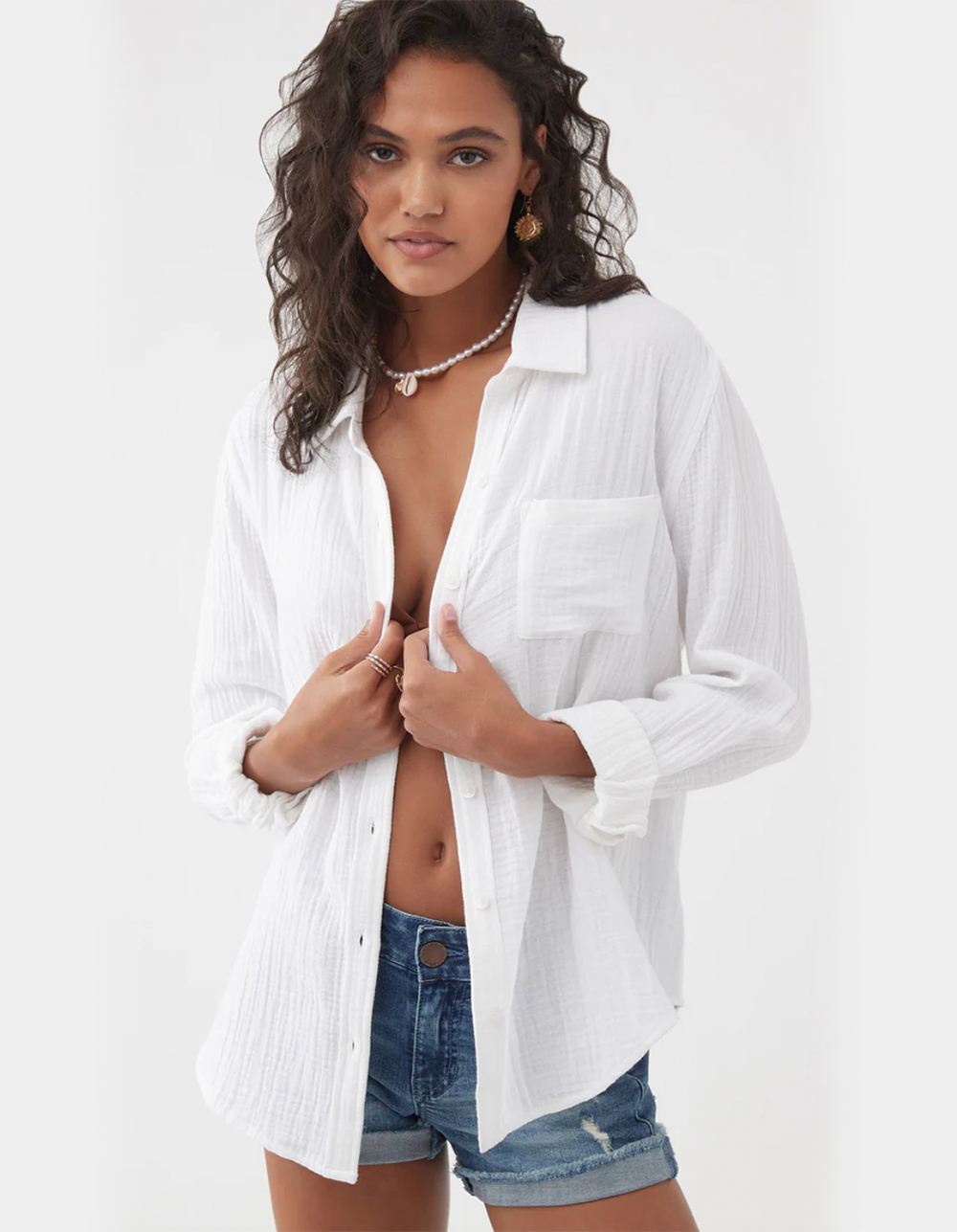 O'NEILL Leni Womens Button Up Shirt - WHITE | Tillys