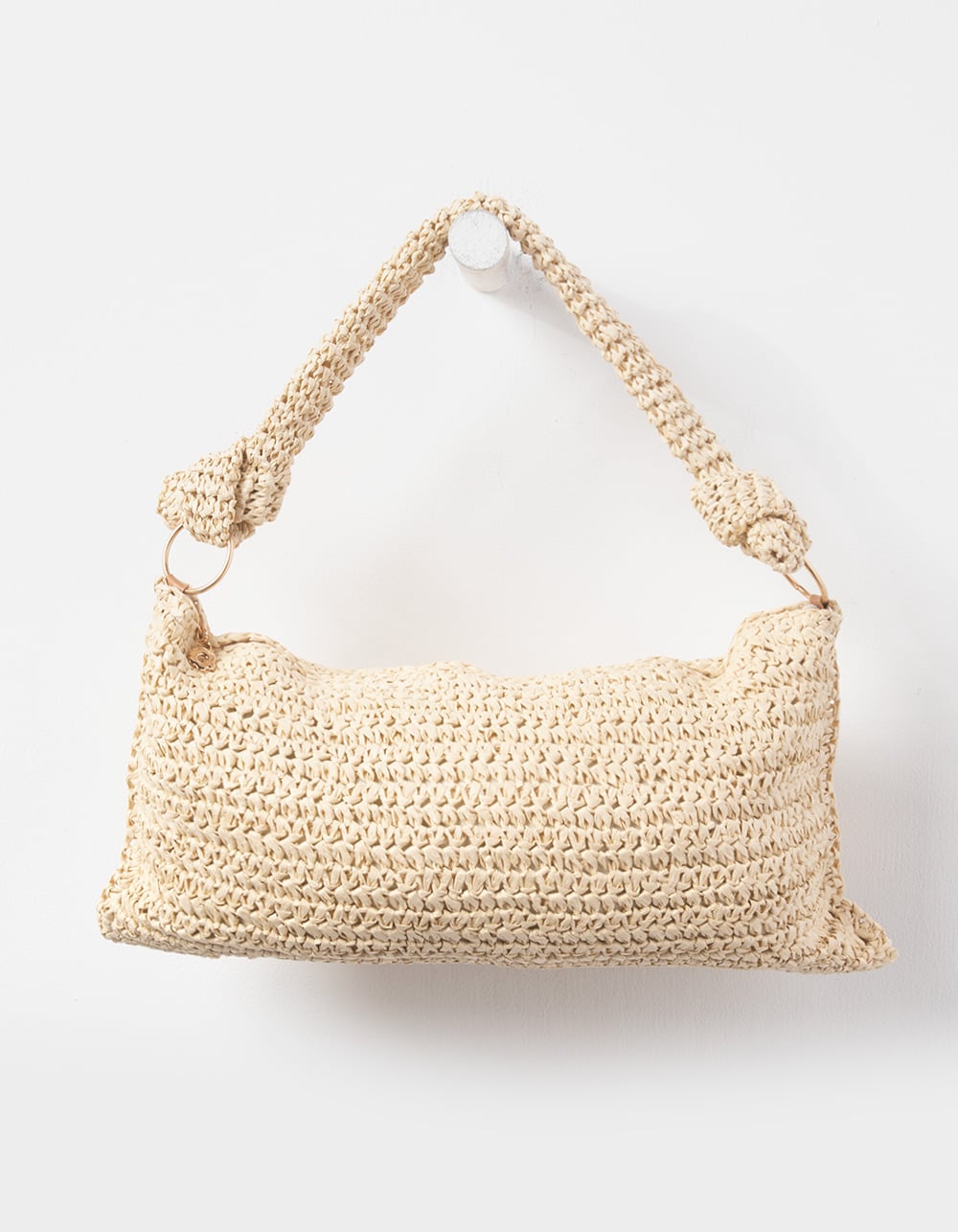 Straw Shoulder Bag - NATURAL