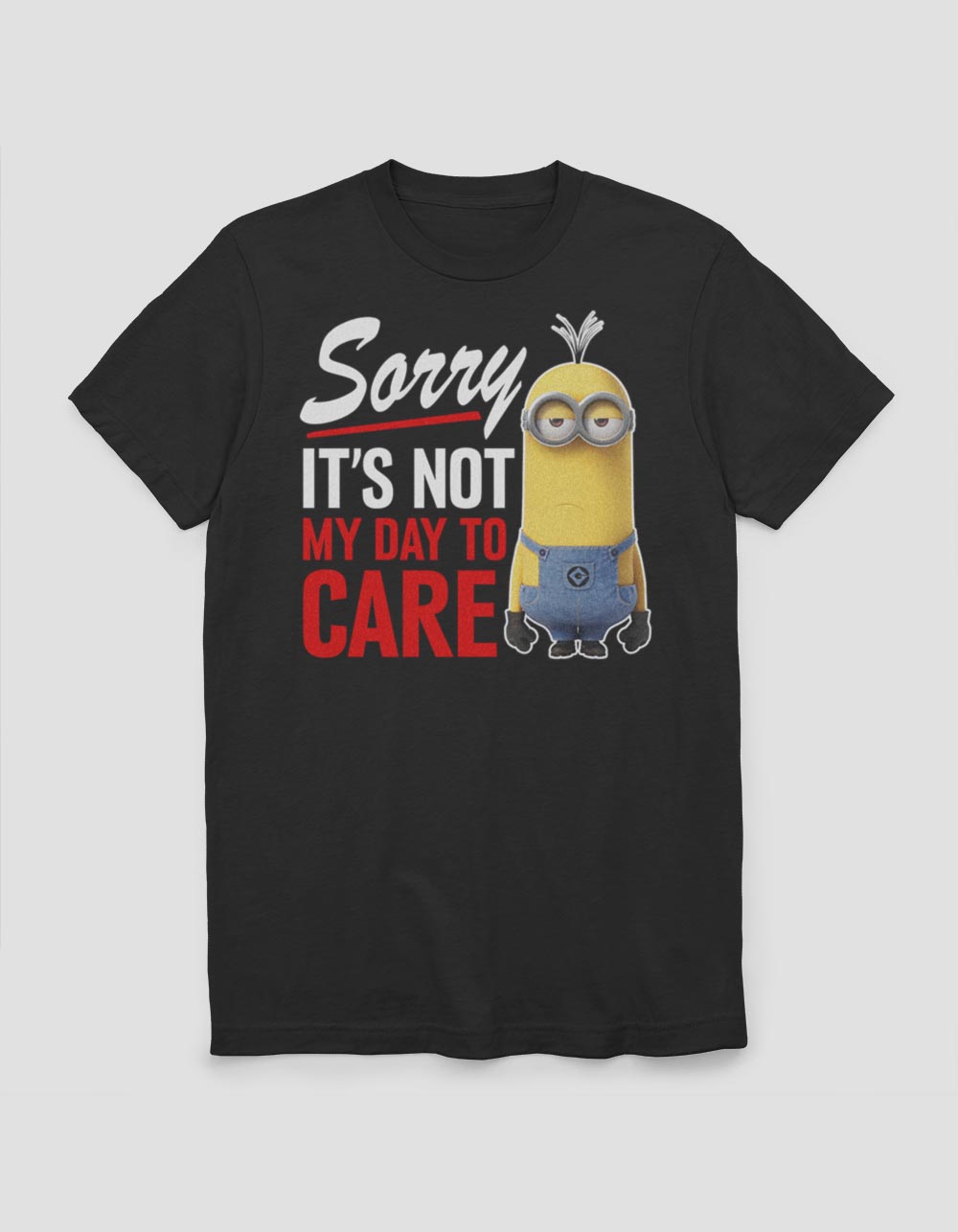 MINIONS Not My Day Unisex Tee - BLACK